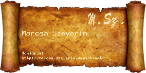 Marcsa Szeverin névjegykártya